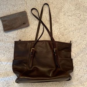 Girl set free leather purse with leather clutch